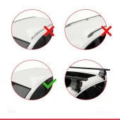 Honda Civic VIII Sedan 2006-2011 Arası ile uyumlu ACE-4 Ara Atkı Tavan Barı SİYAH thumbnail 3