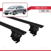 Honda Civic VIII Sedan 2006-2011 Arası ile uyumlu ACE-4 Ara Atkı Tavan Barı SİYAH thumbnail 4