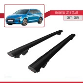 Hyundai i30 ESTATE 2017 ve Sonrası ile uyumlu HOOK Model Anahtar Kilitli Ara Atkı Tavan Barı SİYAH - 3