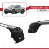 Hyundai Santa Cruz (NX4A OB) 2022 ve Sonrası ile uyumlu ACE-2 Ara Atkı Tavan Barı GRİ - 3