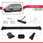 Hyundai Trajet 2000-2008 Arası ile Uyumlu FLY Model Ara Atkı Tavan Barı SİYAH thumbnail 4
