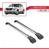 Hyundai Venue (QX) 2019 ve Sonrası ile uyumlu ACE-1 Ara Atkı Tavan Barı GRİ thumbnail 3