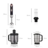 KORKMAZ MİA MEGA DELUXE BLENDER SET SİYAH/ROSEGOLD - 3