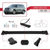 Infiniti QX56 Z62 2011-2013 Arası ile uyumlu FLY Model Ara Atkı Tavan Barı SİYAH thumbnail 4
