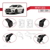 Infiniti QX55 (J55) 2022 ve Sonrası ile uyumlu ACE-2 Ara Atkı Tavan Barı SİYAH thumbnail 4