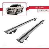 Isuzu D-Max 2012-2019 Arası ile uyumlu HOOK Model Anahtar Kilitli Ara Atkı Tavan Barı GRİ thumbnail 4