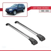 Jeep Grand Cherokee 1999-2005 Arası ile uyumlu ACE-1 Ara Atkı Tavan Barı GRİ thumbnail 3