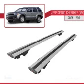 Jeep Grand Cherokee 2005-2010 Arası ile uyumlu HOOK Model Anahtar Kilitli Ara Atkı Tavan Barı GRİ - 4