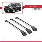 Jeep Patriot 2007-2017 Arası ile uyumlu ACE-1 Ara Atkı Tavan Barı GRİ 3 ADET BAR thumbnail 2