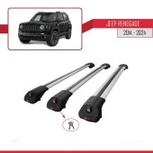 Jeep Renegade 2014 ve Sonrası ile uyumlu ACE-1 Ara Atkı Tavan Barı GRİ 3 ADET BAR thumbnail 4