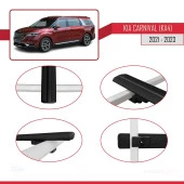 Kia Carnival (KA4) 2021-2023 Arası ile uyumlu Basic Model Ara Atkı Tavan Barı SİYAH 3 ADET thumbnail 4