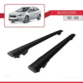 Kia Ceed (JD) SW 2012-2018 Arası ile uyumlu HOOK Model Anahtar Kilitli Ara Atkı Tavan Barı SİYAH - 4