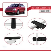 Kia Grand Carnival (VQ) 2006-2014 Arası ile uyumlu Basic Model Ara Atkı Tavan Barı SİYAH 3 ADET - 4