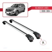 Kia Mohave (HM2) 2020 ve Sonrası ile uyumlu ACE-1 Ara Atkı Tavan Barı GRİ thumbnail 3
