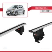 Kia Picanto (TA) 2011-2017 Arası ile uyumlu ACE-4 Ara Atkı Tavan Barı GRİ thumbnail 3