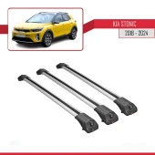 Kia Stonic 2018 ve Sonrası ile uyumlu ACE-1 Ara Atkı Tavan Barı GRİ 3 ADET BAR thumbnail 3
