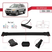 Kia Sportage 2004-2009 Arası ile Uyumlu FLY Model Ara Atkı Tavan Barı SİYAH 3 ADET BAR thumbnail 4