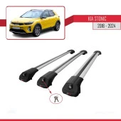 Kia Stonic 2018 ve Sonrası ile uyumlu ACE-1 Ara Atkı Tavan Barı GRİ 3 ADET BAR thumbnail 4
