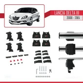 Lancia Delta III 2008-2015 Arası ile uyumlu ACE-4 Ara Atkı Tavan Barı GRİ thumbnail 4