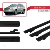 Lexus RX (XU30) 2004-2009 Arası ile uyumlu Basic Model Ara Atkı Tavan Barı SİYAH 3 ADET thumbnail 3