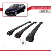 Mazda 6 Wagon (GH1/GH2) 2008-2012 Arası ile uyumlu ACE-1 Ara Atkı Tavan Barı SİYAH 3 ADET BAR thumbnail 4