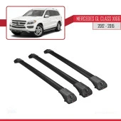 Mercedes GL Class (X166) 2012-2015 Arası ile uyumlu ACE-1 Ara Atkı Tavan Barı SİYAH 3 ADET BAR thumbnail 3