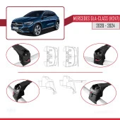 Mercedes Gla-Class (H247) 2020 ve Sonrası ile uyumlu ACE-2 Ara Atkı Tavan Barı SİYAH thumbnail 4