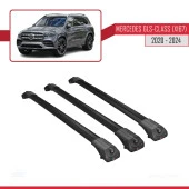 Mercedes GLS-Class (X167) 2020 ve Sonrası ile uyumlu ACE-1 Ara Atkı Tavan Barı SİYAH 3 ADET BAR thumbnail 3