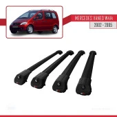 Mercedes Vaneo (W414) 2002-2005 Arası ile uyumlu ACE-1 Ara Atkı Tavan Barı SİYAH 4 ADET BAR thumbnail 3