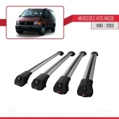Mercedes Vito (W638) 1996-2003 Arası ile uyumlu ACE-1 Ara Atkı Tavan Barı GRİ 4 ADET BAR thumbnail 2