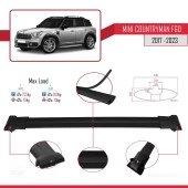 Mini Countryman (F60) 2017-2023 Arası ile Uyumlu FLY Model Ara Atkı Tavan Barı SİYAH 3 ADET BAR - 4