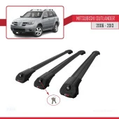 Mitsubishi Outlander 2006-2013 Arası ile uyumlu ACE-1 Ara Atkı Tavan Barı SİYAH 3 ADET BAR - 4