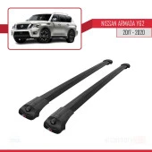 Nissan Armada Y62 2017-2020 Arası ile uyumlu ACE-1 Ara Atkı Tavan Barı SİYAH thumbnail 3