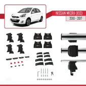 Nissan Micra / March (K13) 2010-2017 Arası ile uyumlu ACE-4 Ara Atkı Tavan Barı GRİ - 4
