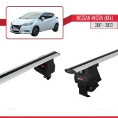 Nissan Micra / March (K14) 2017-2022 Arası ile uyumlu ACE-4 Ara Atkı Tavan Barı GRİ thumbnail 3