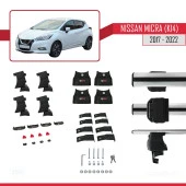 Nissan Micra / March (K14) 2017-2022 Arası ile uyumlu ACE-4 Ara Atkı Tavan Barı GRİ thumbnail 4