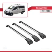 Nissan NV200 2010-2019 Arası ile uyumlu ACE-1 Ara Atkı Tavan Barı GRİ 3 ADET BAR thumbnail 2