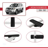 Nissan Pathfinder (R51) 2004-2012 Arası ile uyumlu Basic Model Ara Atkı Tavan Barı SİYAH 3 ADET thumbnail 4