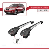 Nissan Pathfinder (R52) 2013-2020 Arası ile uyumlu ACE-1 Ara Atkı Tavan Barı GRİ thumbnail 4
