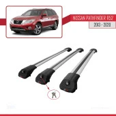 Nissan Pathfinder (R52) 2013-2020 Arası ile uyumlu ACE-1 Ara Atkı Tavan Barı GRİ 3 ADET BAR thumbnail 4