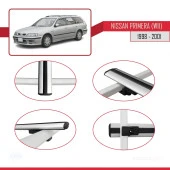 Nissan Primera (W11) 1998-2001 Arası ile uyumlu Basic Model Ara Atkı Tavan Barı GRİ 3 ADET thumbnail 4