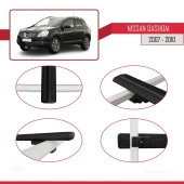Nissan Qashqai 2007-2010 Arası ile uyumlu Basic Model Ara Atkı Tavan Barı SİYAH 3 ADET thumbnail 4