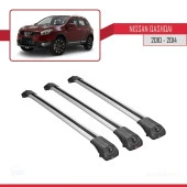 Nissan Qashqai 2010-2014 Arası ile uyumlu ACE-1 Ara Atkı Tavan Barı GRİ 3 ADET BAR thumbnail 3