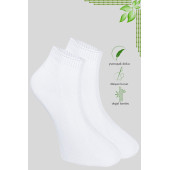 Erkek Bambu Patik Düz Desen (5 Çift) Dikişsiz Çorap - 6