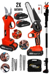 Lieber German 3ın1 21 Volt3 Ah 3 Mt Teleskopik Dal Kesme Makası Ve Budama Bıçkı Testere Makinesi - 1