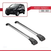 Peugeot Partner 2019-2022 Arası ile uyumlu ACE-1 Ara Atkı Tavan Barı GRİ thumbnail 3