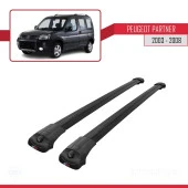 Peugeot Partner 2003-2008 Arası ile uyumlu ACE-1 Ara Atkı Tavan Barı SİYAH thumbnail 3