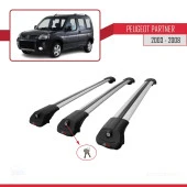Peugeot Partner 2003-2008 Arası ile uyumlu ACE-1 Ara Atkı Tavan Barı GRİ 3 ADET BAR thumbnail 4