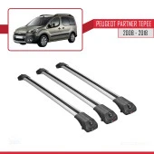 Peugeot Partner Tepee 2008-2018 Arası ile uyumlu ACE-1 Ara Atkı Tavan Barı GRİ 3 ADET BAR thumbnail 4