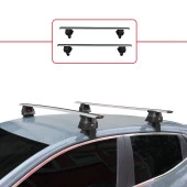 Renault Clio V 2019 ve Sonrası ile uyumlu ACE-4 Ara Atkı Tavan Barı GRİ thumbnail 1